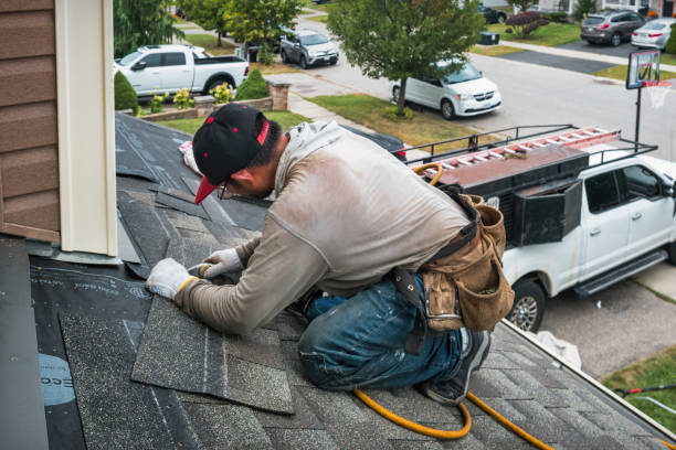 Professional Gutter Repair And Installation technician working in Piñon Hills, CA